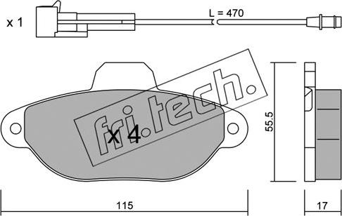 Fri.Tech. 162.0 - Set placute frana,frana disc parts5.com