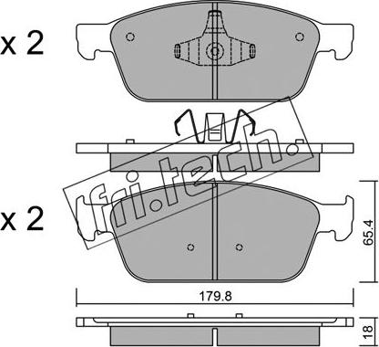 Fri.Tech. 1005.0 - Set placute frana,frana disc parts5.com