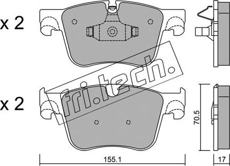 Fri.Tech. 1001.0 - Σετ τακάκια, δισκόφρενα parts5.com