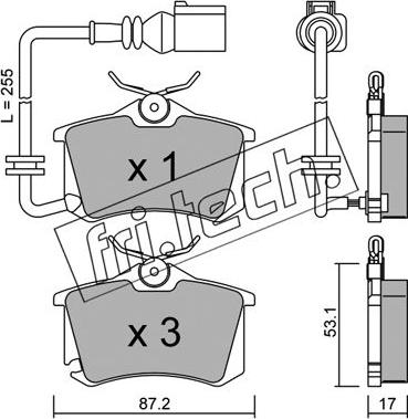 Fri.Tech. 102.4 - Sada brzdových destiček, kotoučová brzda parts5.com