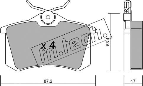 Fri.Tech. 102.1 - Σετ τακάκια, δισκόφρενα parts5.com