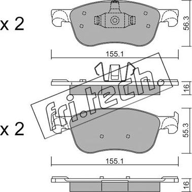 Fri.Tech. 1142.0 - Set placute frana,frana disc parts5.com