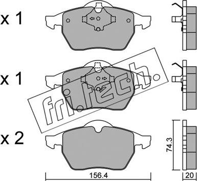 Fri.Tech. 188.1 - Juego de pastillas de freno parts5.com