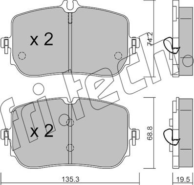 Fri.Tech. 1268.0 - Komplet kočnih obloga, disk kočnica parts5.com