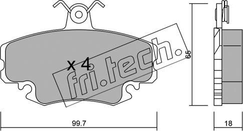 Fri.Tech. 122.0 - Kit de plaquettes de frein, frein à disque parts5.com