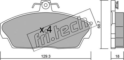 Fri.Tech. 177.1 - Brake Pad Set, disc brake parts5.com