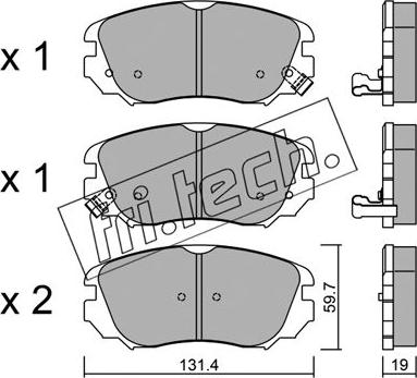 Fri.Tech. 858.0 - Juego de pastillas de freno parts5.com