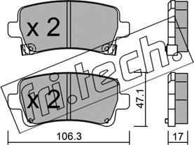 Fri.Tech. 861.0 - Juego de pastillas de freno parts5.com