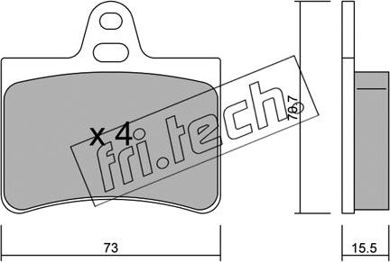 Fri.Tech. 342.0 - Fékbetétkészlet, tárcsafék parts5.com