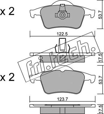 Fri.Tech. 357.0 - Komplet zavornih oblog, ploscne (kolutne) zavore parts5.com