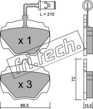 Fri.Tech. 362.1 - Sada brzdových platničiek kotúčovej brzdy parts5.com