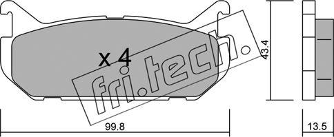 Fri.Tech. 312.0 - Juego de pastillas de freno parts5.com