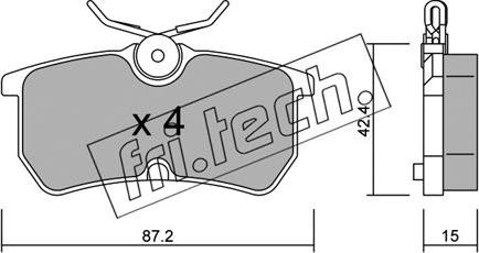 Fri.Tech. 326.0 - Brake Pad Set, disc brake parts5.com