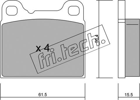 Fri.Tech. 209.0 - Kit de plaquettes de frein, frein à disque parts5.com