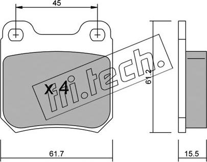 Fri.Tech. 284.0 - Komplet kočnih obloga, disk kočnica parts5.com