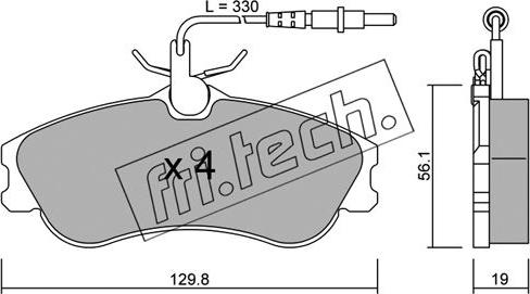 Fri.Tech. 226.0 - Sada brzdových destiček, kotoučová brzda parts5.com