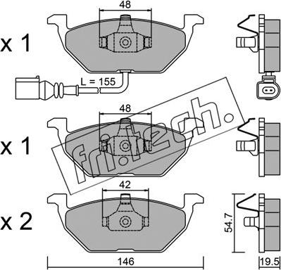 Fri.Tech. 220.2 - Bremsbelagsatz, Scheibenbremse parts5.com