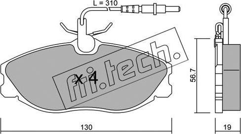 Fri.Tech. 223.0 - Sada brzdových destiček, kotoučová brzda parts5.com