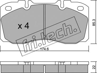 Fri.Tech. 277.0 - Bremsbelagsatz, Scheibenbremse parts5.com