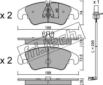 Fri.Tech. 791.4W - Set placute frana,frana disc parts5.com