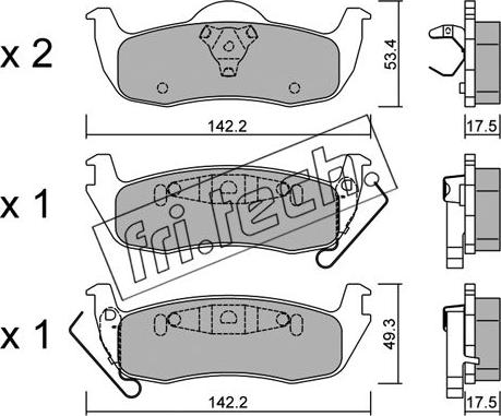 Fri.Tech. 736.0 - Fékbetétkészlet, tárcsafék parts5.com