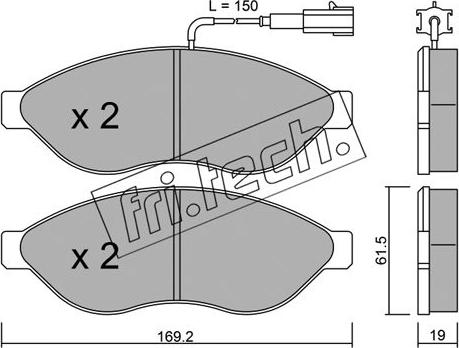 Fri.Tech. 724.1 - Σετ τακάκια, δισκόφρενα parts5.com