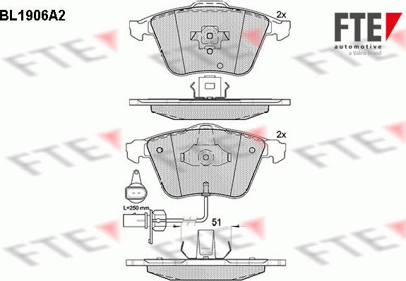 FTE 9010495 - Set placute frana,frana disc parts5.com