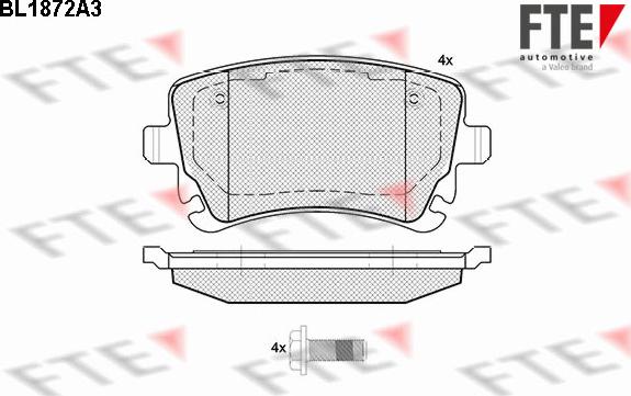 FTE 9010452 - Set placute frana,frana disc parts5.com