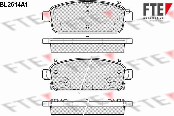 FTE 9010862 - Juego de pastillas de freno parts5.com