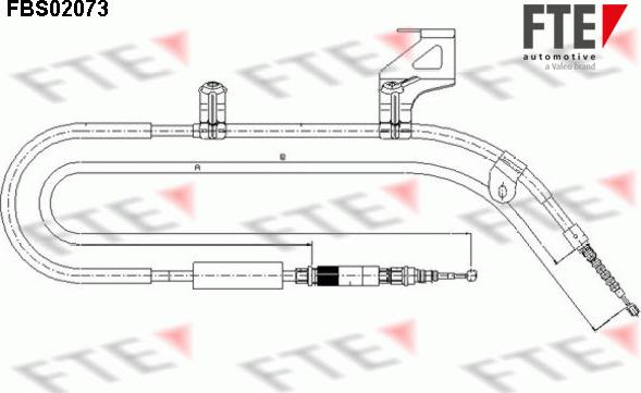 FTE 9250074 - Tirette à câble, frein de stationnement parts5.com