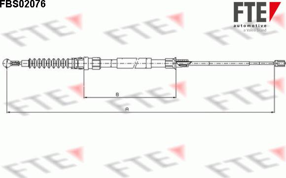 FTE FBS02076 - Cable de accionamiento, freno de estacionamiento parts5.com