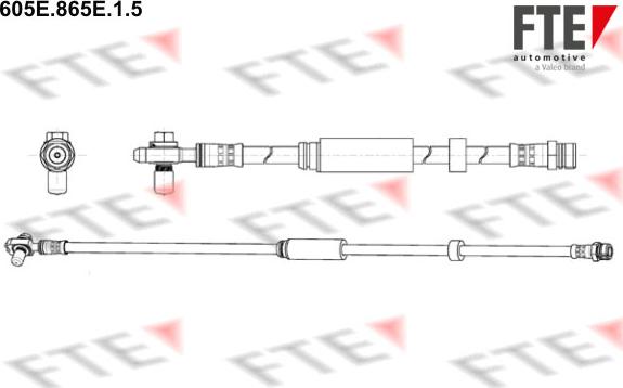 FTE 605E.865E.1.5 - Tubo flexible de frenos parts5.com