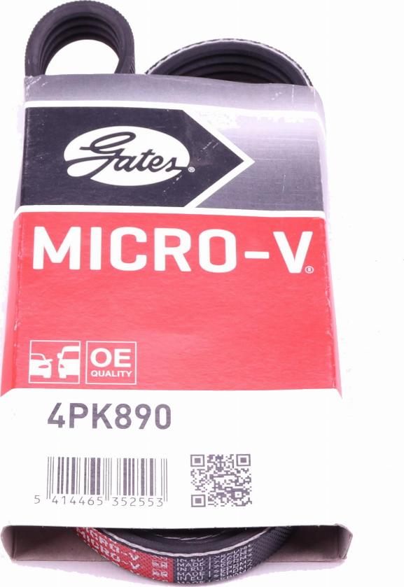 Gates 4PK890 - Ιμάντας poly-V parts5.com