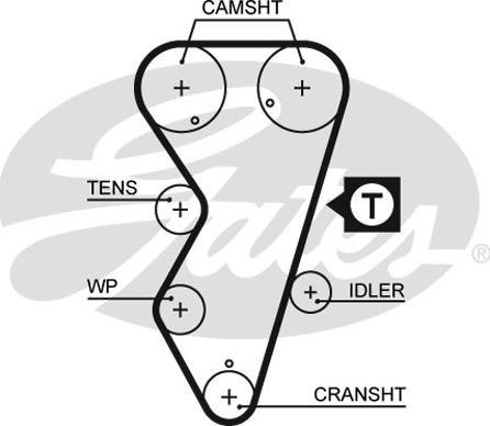 Gates 5412XS - Timing Belt parts5.com