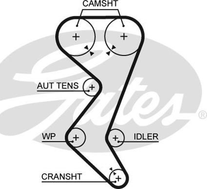 Gates K015528XS - Timing Belt Set parts5.com