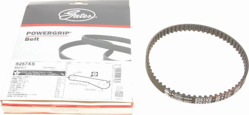 Gates 5257XS - Ангренажен ремък parts5.com