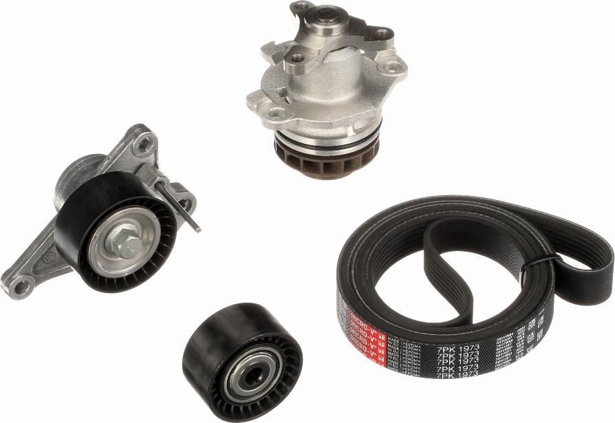 Gates KP17PK1973 - Water Pump + V-Ribbed Belt Set parts5.com