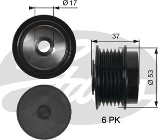 Gates OAP7015 - Polea, alternador parts5.com