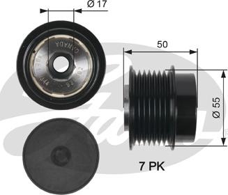 Gates OAP7017 - Polea, alternador parts5.com