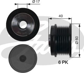 Gates OAP7154 - Pulley, alternator, freewheel clutch parts5.com