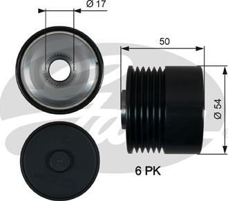 Gates OAP7188 - Alternatör kasnağı parts5.com