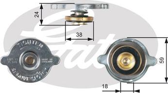 Gates RC115 - Tapa, radiador parts5.com