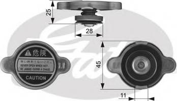 Gates RC212 - Sealing Cap, radiator parts5.com