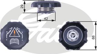 Gates RC239 - Tapón, depósito de refrigerante parts5.com