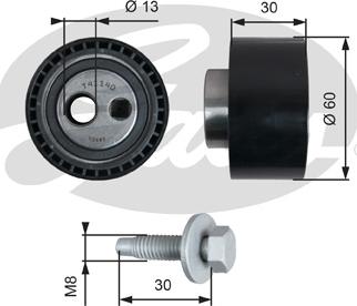 Gates T41140 - Pingutusrull,Hammasrihm parts5.com