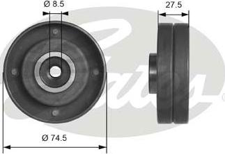 Gates T41174 - Rola ghidare / conducere, curea distributie parts5.com