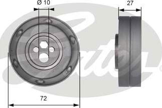 Gates T41216 - Polea tensora, correa dentada parts5.com