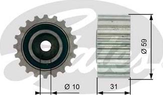 Gates T41236 - Направляющий ролик, зубчатый ремень parts5.com