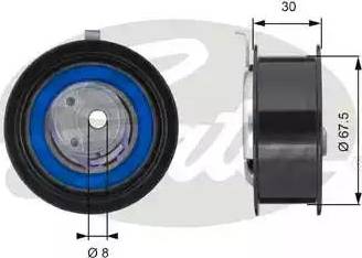 Gates T43059 - Натяжной ролик, ремень ГРМ parts5.com