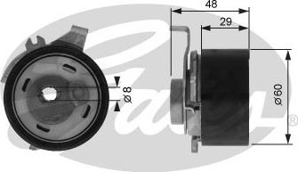 Gates T43003 - Rola intinzator,curea distributie parts5.com